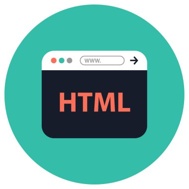 Web tarayıcı simgesi. Düz dizayn. Vektör illüstrasyonu. 