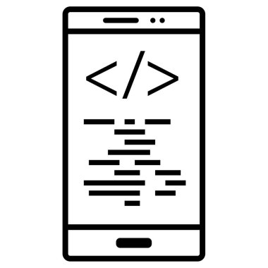 kod web simgesi, vektör tasarımı  