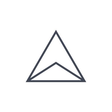 üçgen vektör çizgisi simgesi