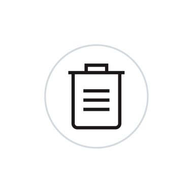 Çöp kutusu web simgesi illüstrasyonu