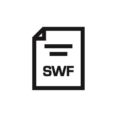 swf dosya uzantısı vektör illüstrasyonu. 