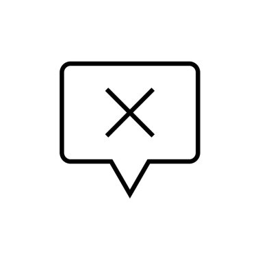 Sohbet simgesi vektörü beyaz arkaplanda izole edildi, Metin Mesajlaşma işareti  