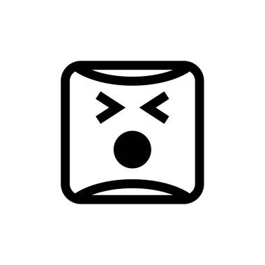 yüz simgesi, vektör illüstrasyonu  