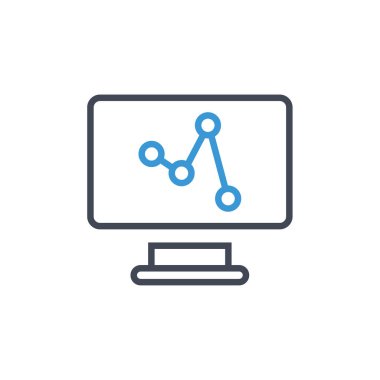 bilgisayar veri simgesi beyaz arkaplanda izole edildi