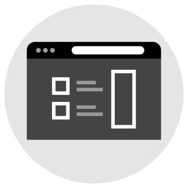 Web tarayıcı simgesi, vektör illüstrasyonu basit tasarım 