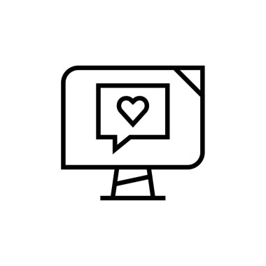 Sohbet simgesi vektörü beyaz arkaplanda izole edildi, Metin Mesajlaşma işareti  