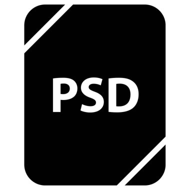 psd belge simgesi, vektör illüstrasyonu basit tasarım