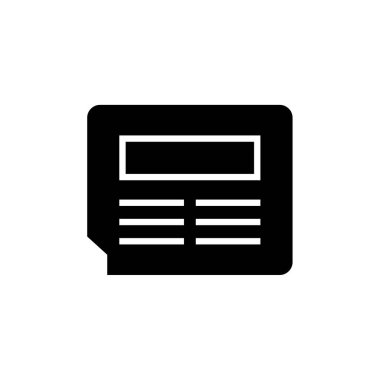 Web ve mobil uygulama tasarımınız için beyaz arkaplanda izole edilmiş gazete simgesi vektörü, kitap logosu konsepti