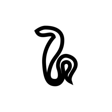 Kobra yılanı. Mısır kültür vektör simgesi. 