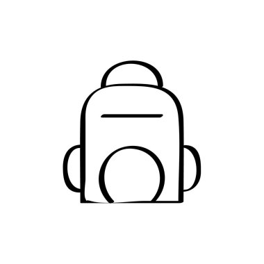 sırt çantası simgesi vektör illüstrasyonu   