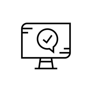 Sohbet simgesi vektörü beyaz arkaplanda izole edildi, Metin Mesajlaşma işareti  