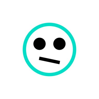 yüz duygu simgesi, emoji vektör illüstrasyonu 