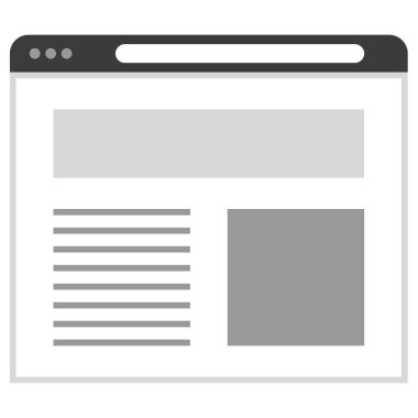 İnternet sitesi. Web simgesi basit illüstrasyon 