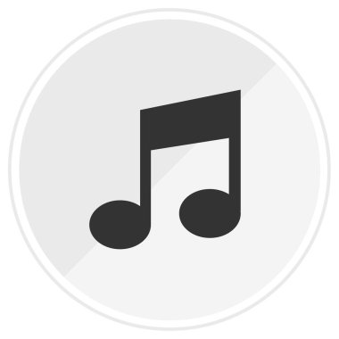 Müzik notası simgesi. vektör illüstrasyonu