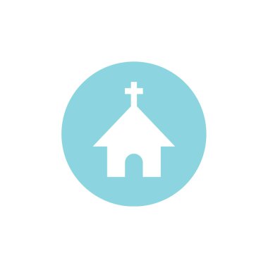 Kilise ikonu vektör çizimi tasarımı