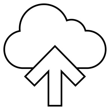 Bulut. Web simgesi basit illüstrasyon