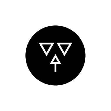 Soyut çokgen geometrik şekil simgesi, vektör illüstrasyonu