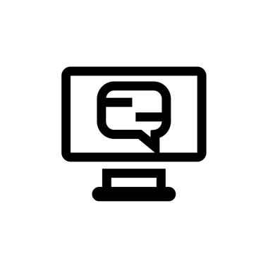 Metin Mesajlaşma simgesi vektör illüstrasyonu  