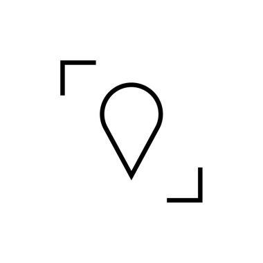 konum simgesi vektörü arkaplanda izole edildi 