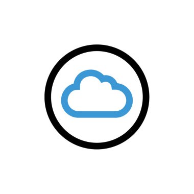 Bulut simgesi vektör illüstrasyonu