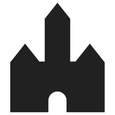 Kilise ibadethanesi web simgesi basit illüstrasyon