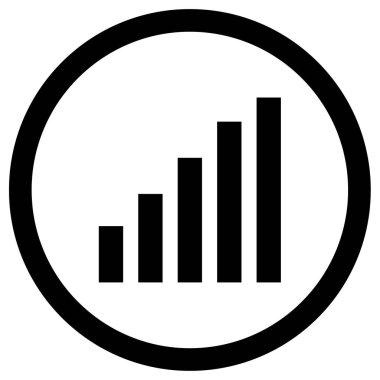 ekonomi veri çubukları grafiği basit simge, vektör illüstrasyonu