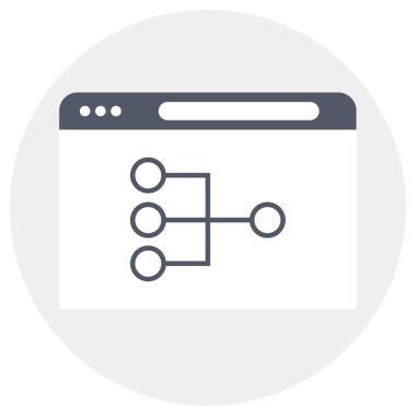 Web tarayıcı simgesi, vektör illüstrasyonu basit tasarım 