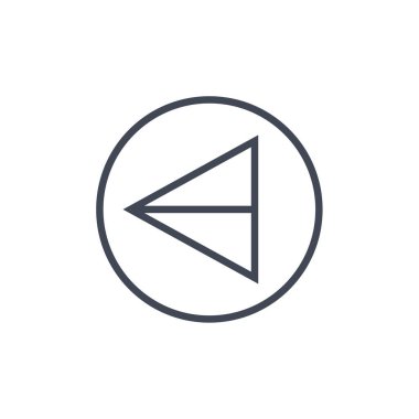 Okun düğmesini göster. düz biçim simgesi tasarımı