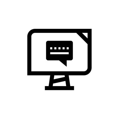 Metin Mesajlaşma simgesi vektör illüstrasyonu  