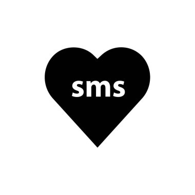 SMS ve Metin Mesajlaşması ikon vektör illüstrasyonu