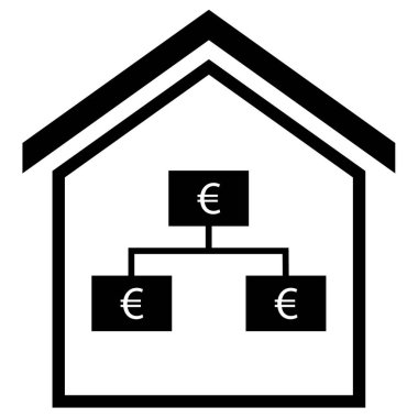  Gayrimenkul ev web simgesi basit illüstrasyon