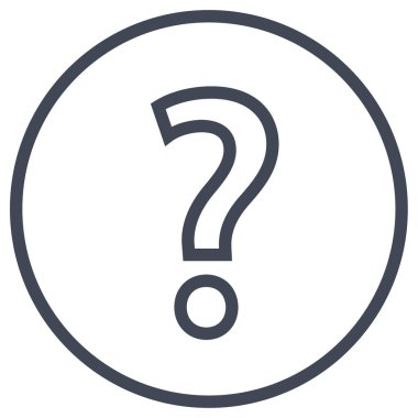 Soru işareti simgesi, web basit illüstrasyonu 