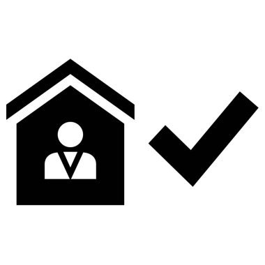 Mark House ev özsermaye web simgesi basit illüstrasyonunu kontrol et