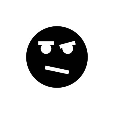 yüz duygu simgesi, emoji vektör illüstrasyonu 