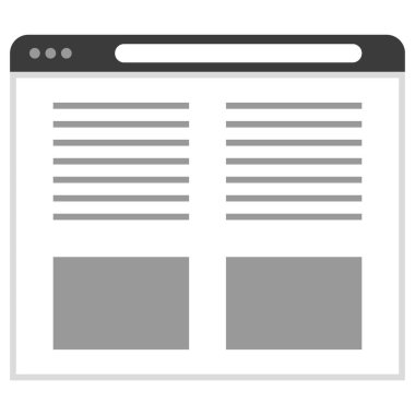 İnternet tarayıcı sayfası. ui ux 'nun basit tasarımı  