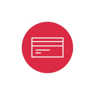 Kredi kartı simgesi, vektör illüstrasyonu 