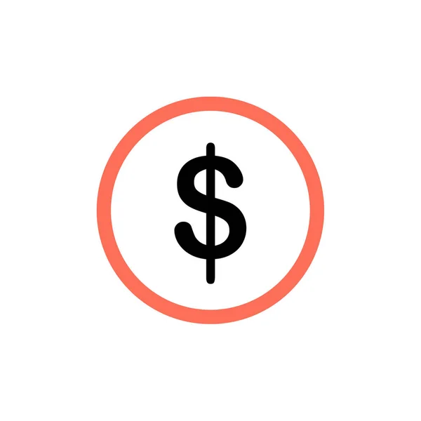 Ikona Dolara Proste Logo Ilustracja — Wektor stockowy