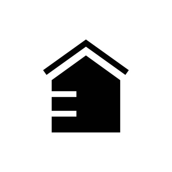 Casa Casa Linhas Dois Ícone Web Ilustração Simples — Vetor de Stock