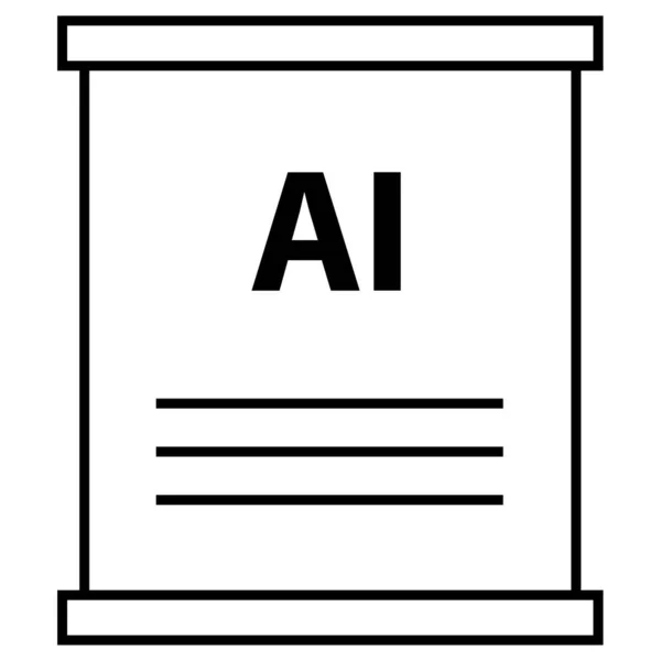 Ai文件格式图标 矢量插图 — 图库矢量图片