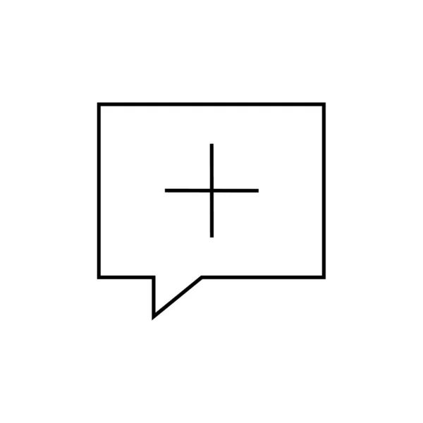 Иконка Чата Вектор Изолирован Белом Фоне Знак Текст Сообщения — стоковый вектор