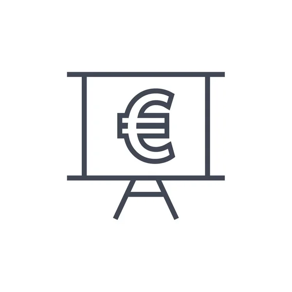 Icono Signo Euro Vector Ilustración Diseño Simple — Archivo Imágenes Vectoriales