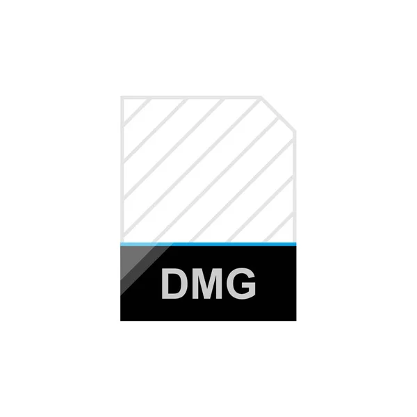 Dmg Ícone Formato Arquivo Ilustração Vetorial Design Simples — Vetor de Stock