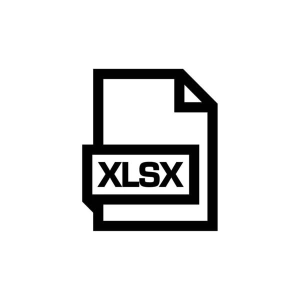 Xlsx Filformat Ikon Vektor Illustration Enkel Design — Stock vektor