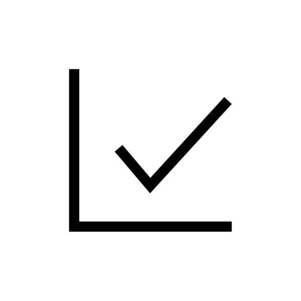 Icono Marca Verificación Ilustración Vectorial — Vector de stock