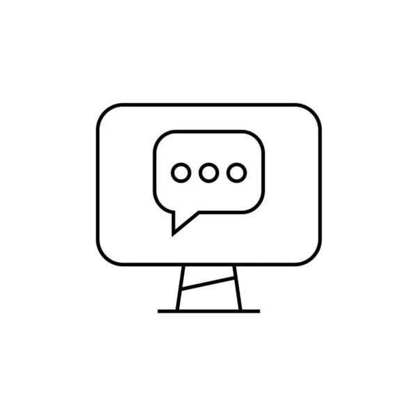 Иконка Чата Вектор Изолирован Белом Фоне Знак Текст Сообщения — стоковый вектор