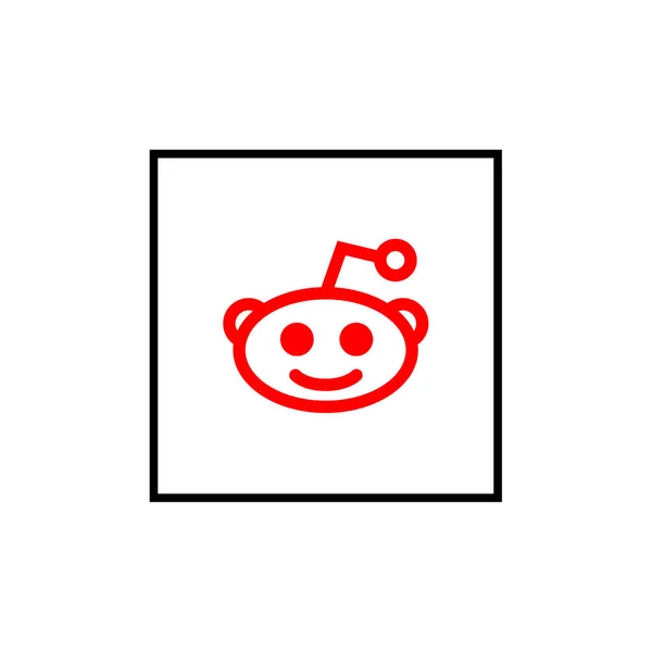Reddit Social Media Logo Vector Illustratie — Stockvector