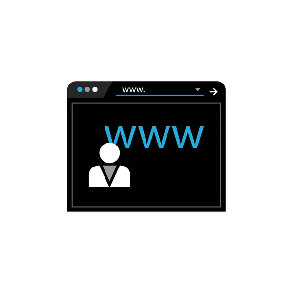 Internet Www Web Online Icon Design Vektor — Stockvektor