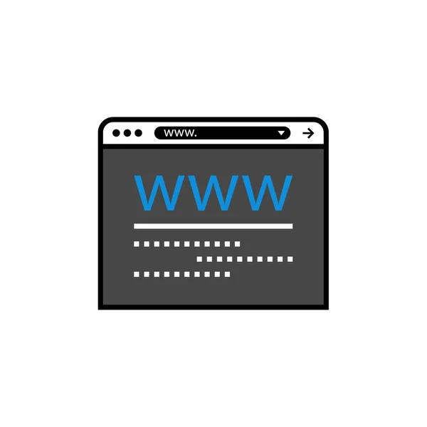 Internet Www Web Online Icon Design Vettoriale — Vettoriale Stock