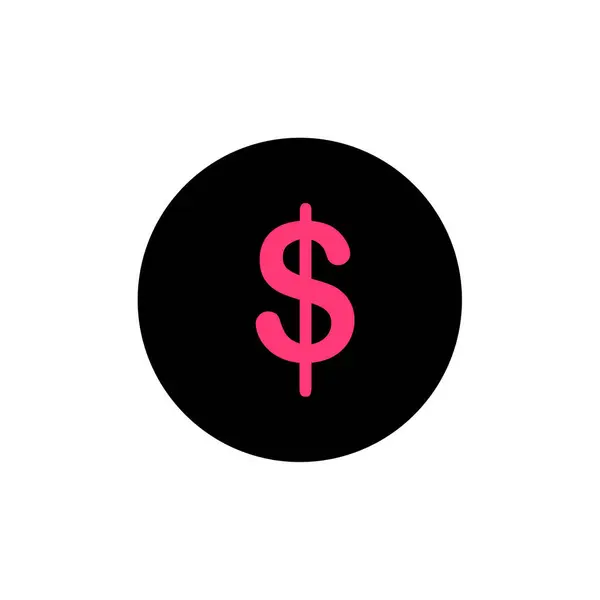 Dollar Icon Simple Web Logo Illustration — Stock Vector