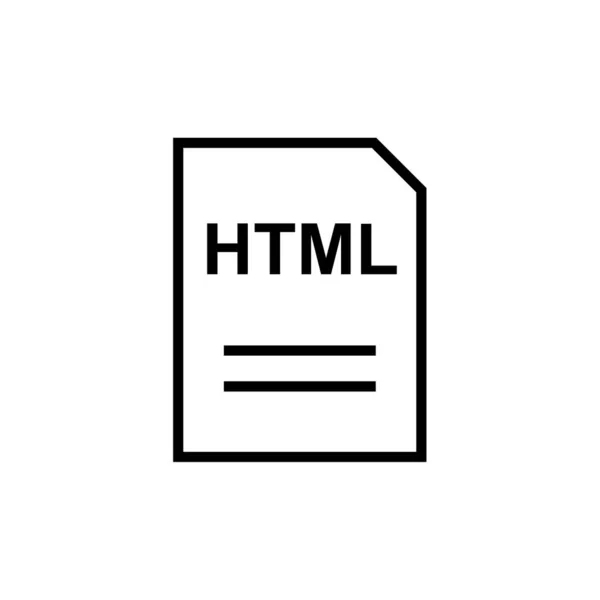 Illustration Vectorielle Icône Type Document Fichier Html — Image vectorielle